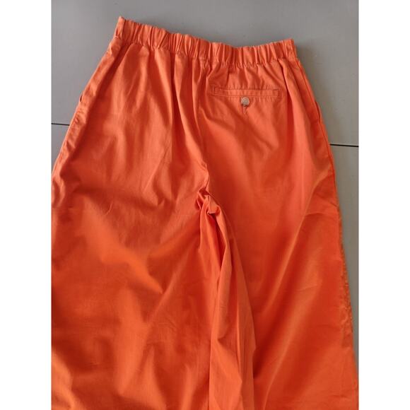 NWOT Anthropologie Maeve Slouchy Wide-Leg Trousers Size 0 Bright Orange #8D401 - Picture 8 of 13
